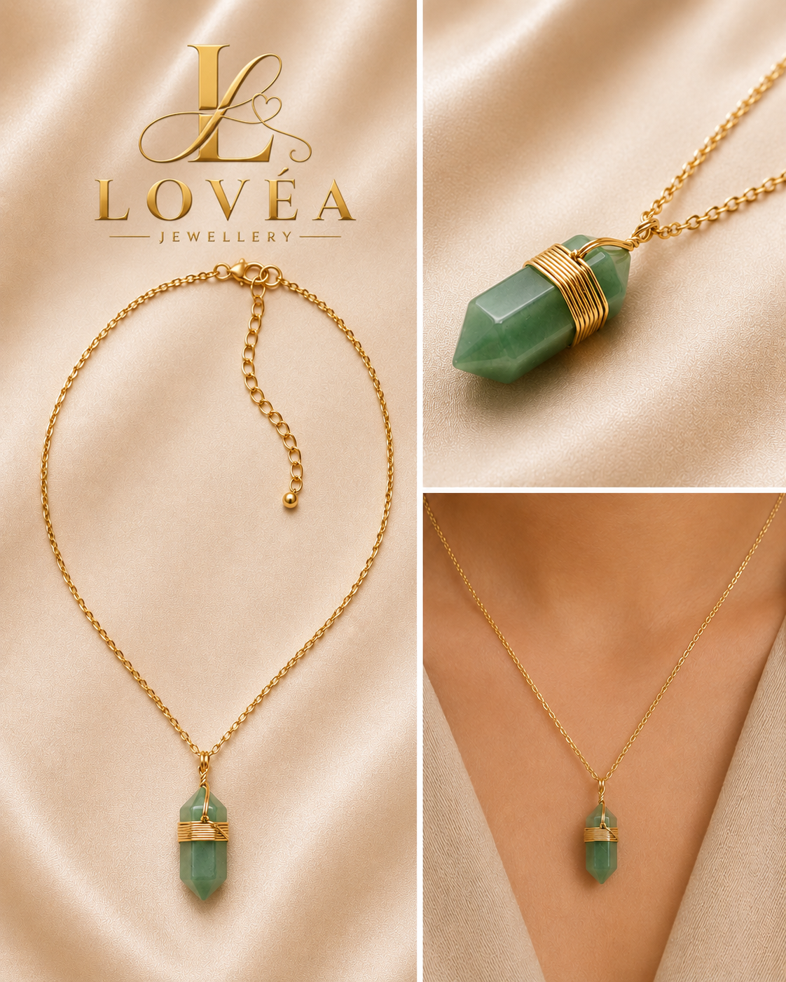 ✨ BOHO – Aventurine Verte 💚