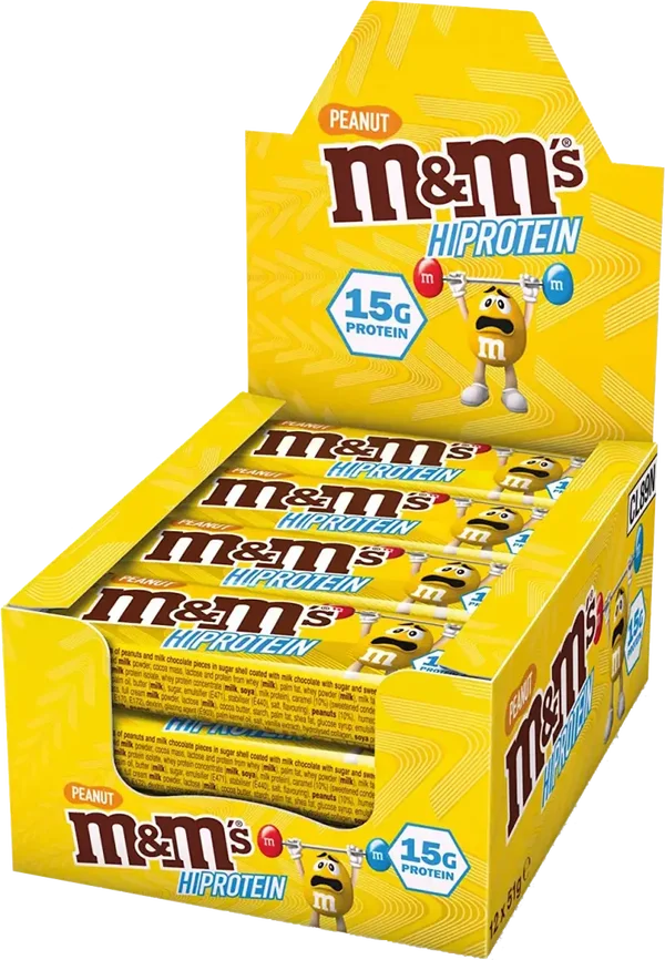 M&M's Hi-Protein Bars Peanut - 12 repen