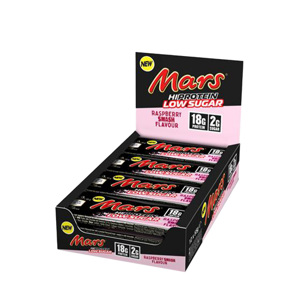 Mars HiProtein Bars Raspberry Smash low sugar - 12 repen