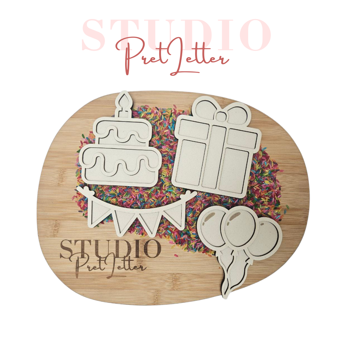 Vulvorm Thema Verjaardag voordeelset