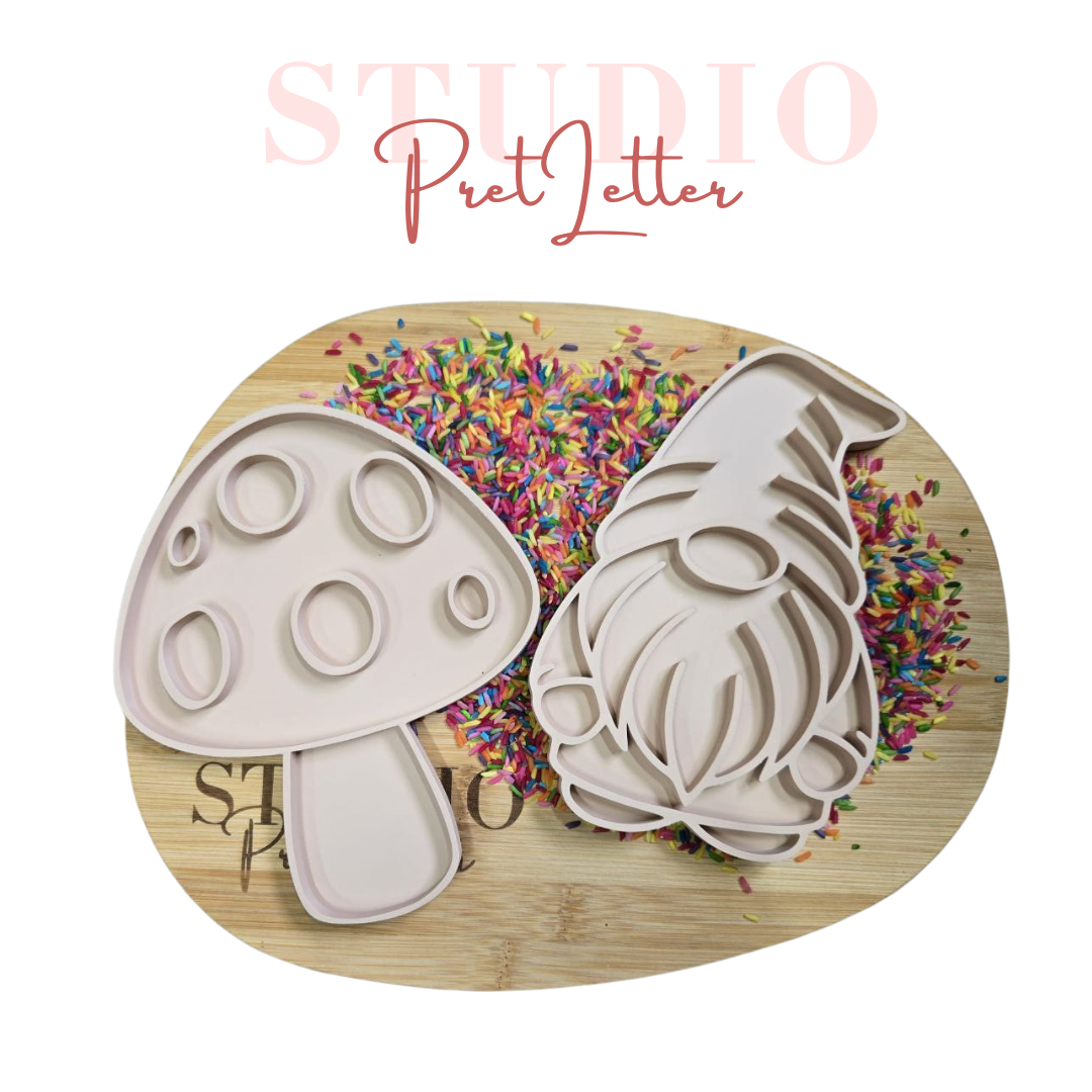 Vulvorm PLA groot Kabouter en paddenstoel