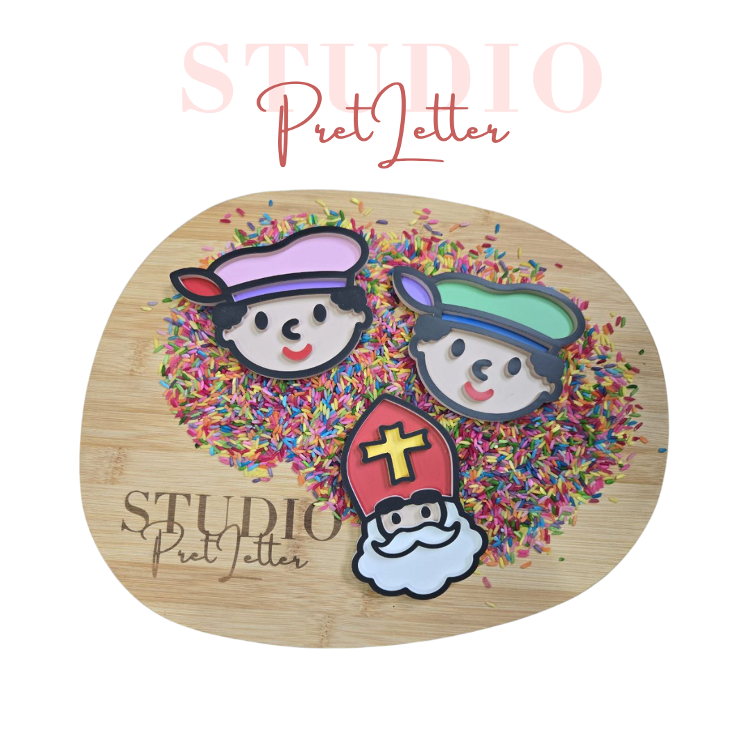 Vulvorm PLA kleur Sinterklaas en pieten