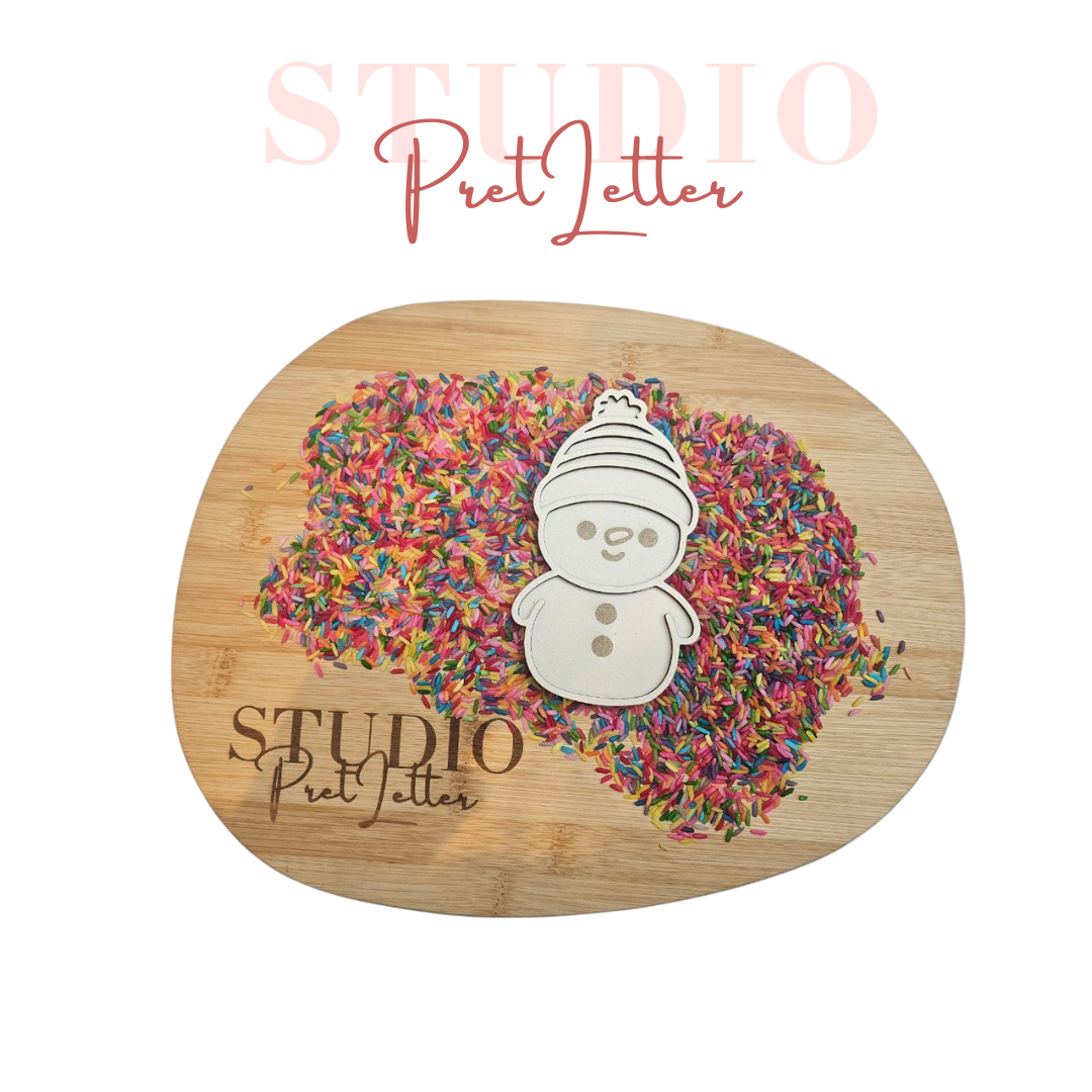 Vulvorm Winter Sneeuwpop met muts