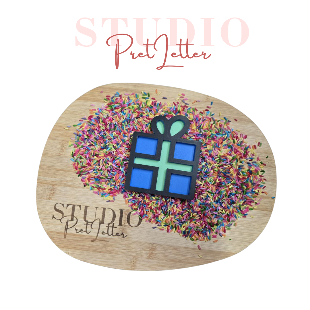 Vulvorm PLA kleur Cadeau blauw met groen