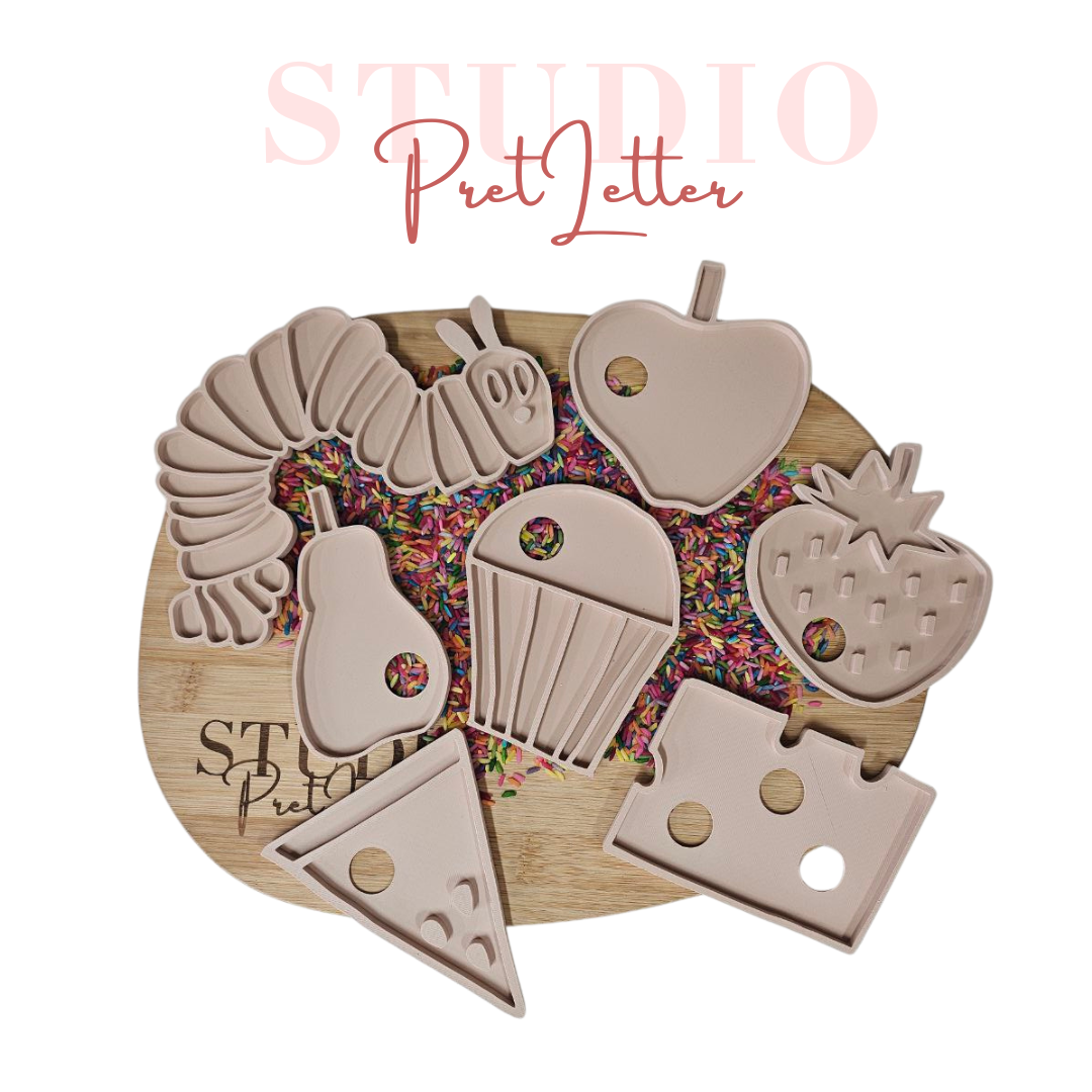 Vulvorm PLA  Voordeelset Hongerige rups groot