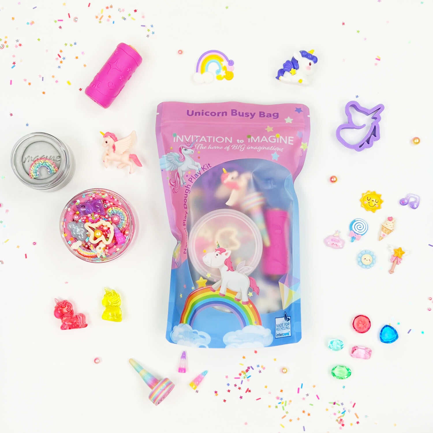 Invitation to Imagine Verrassingspot, Unicorn Busy Bag