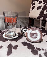 Cowhide Horseshoe Coaster