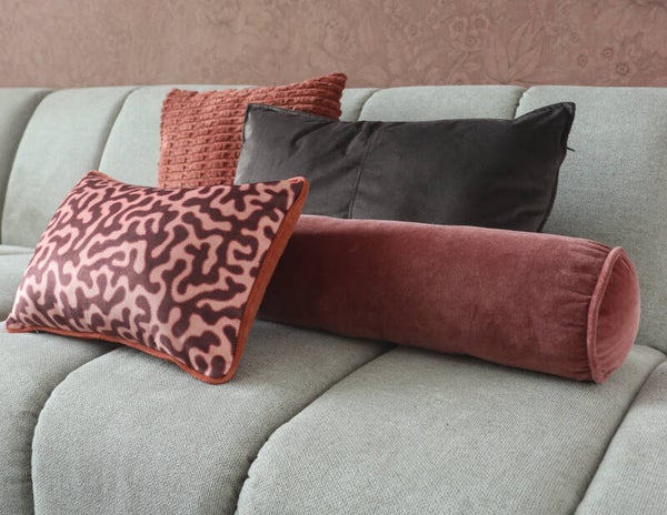 Kussen Magli roze/aubergine