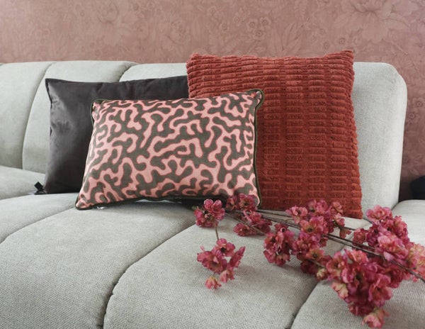 Kussen Magli roze/groen