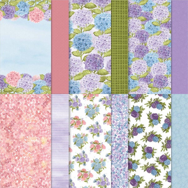 Hydrangea Hill Designer Series Paper 12" x 12" (30,5cm x 30,5cm)