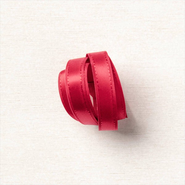 Real Red Double Stitched Satin Ribbon