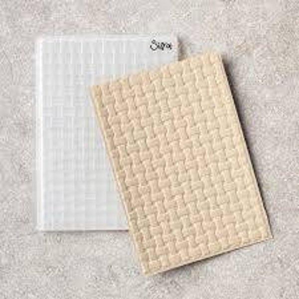 Basket Weave 3D Embossing Folder