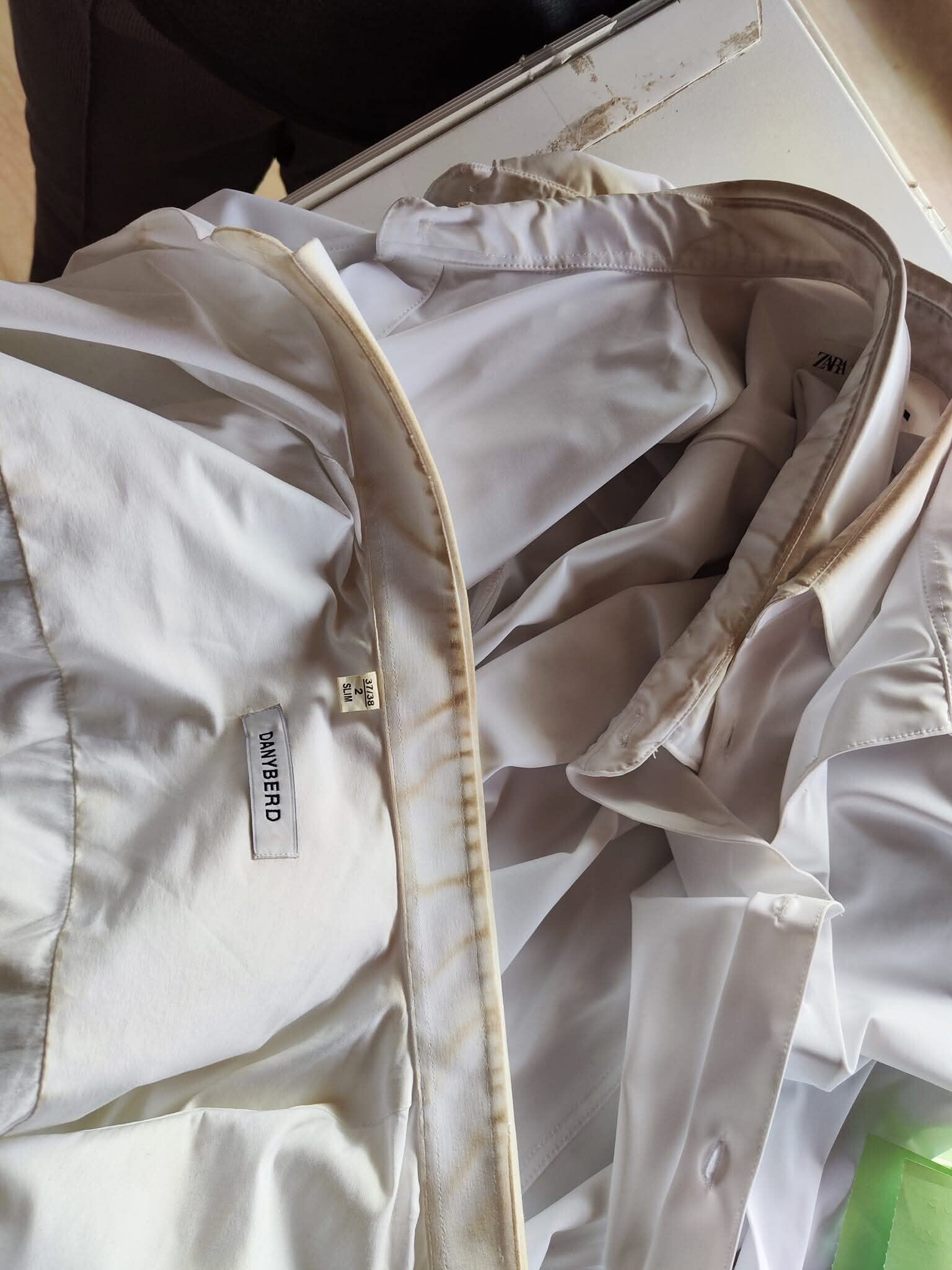 Chemise avant nettoyage