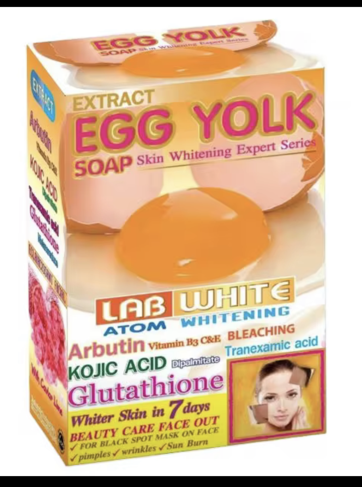 Egg yolk extract whitening soap 160gram bar