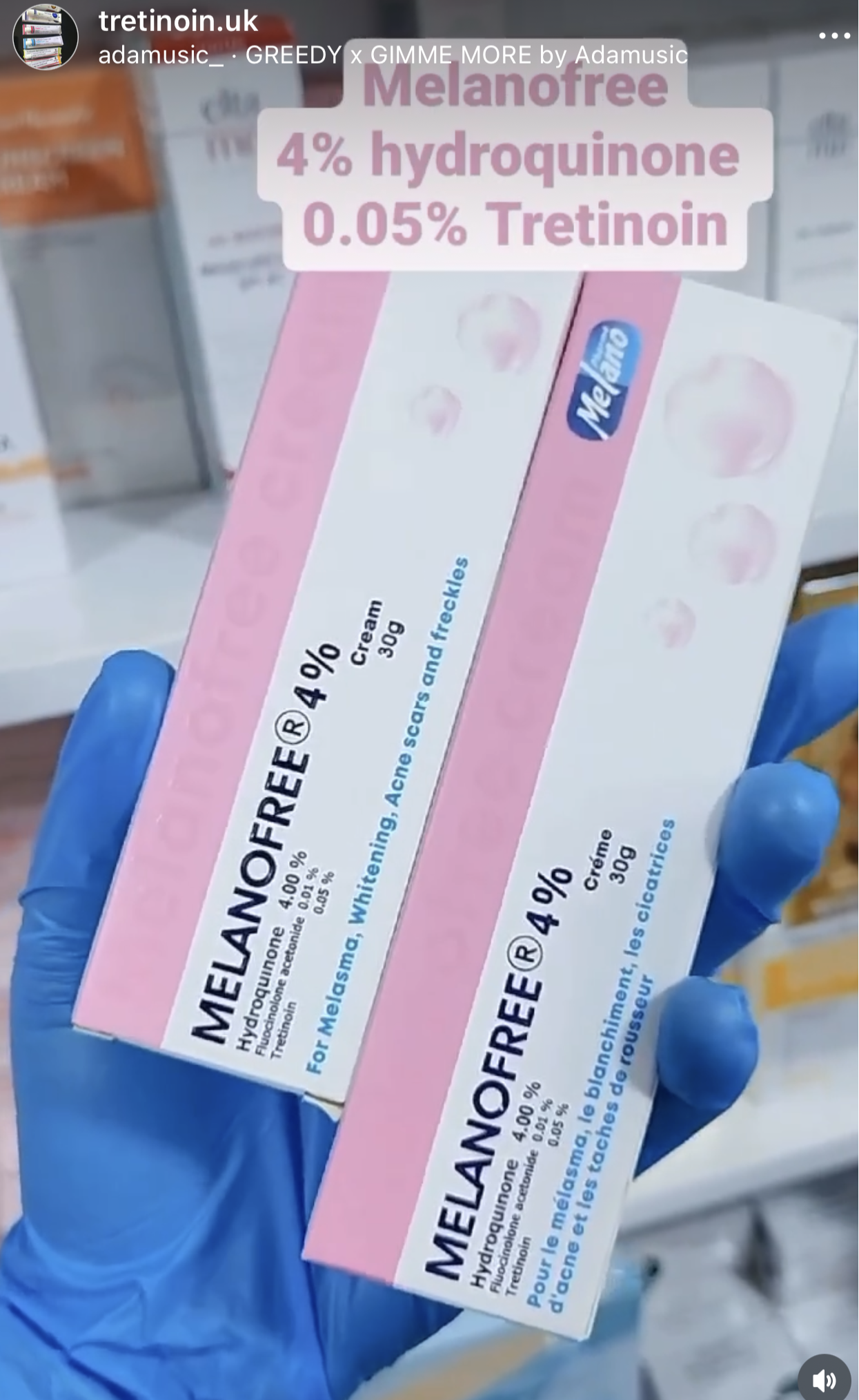 Melanofree cream  30g (tret 0.05% and HQ 4%)