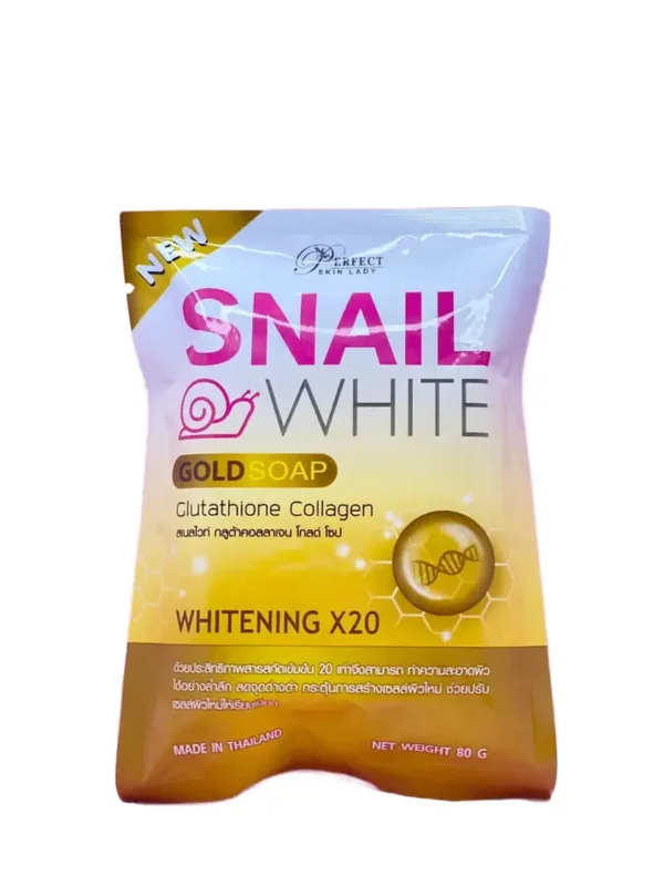 Snail white glutathione and collagen soap 80g