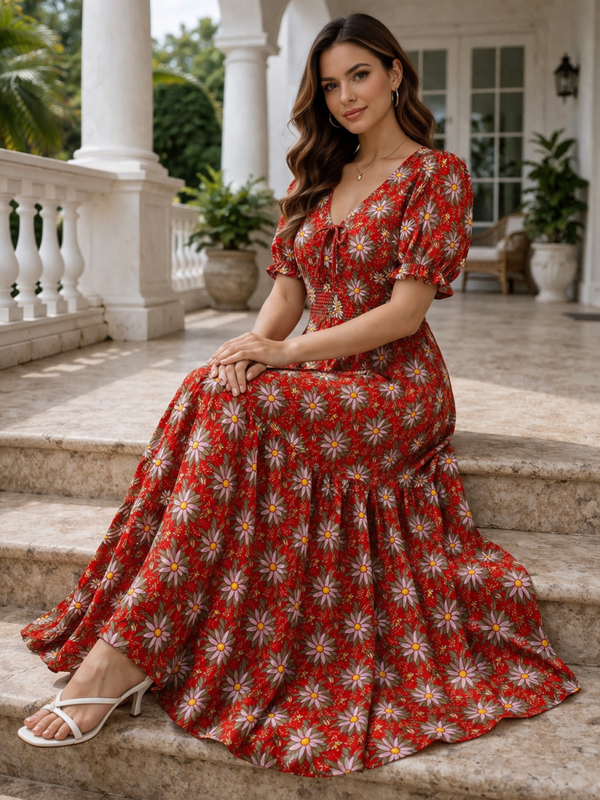 Elegant Floral Maxi Dress ⭐