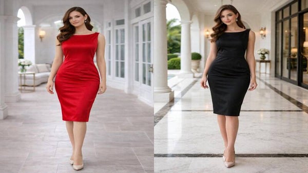 This dress is absolutely stunning 😍  Made from soft stretch fabric that hugs your body perfectly while staying super comfortable all day. The ruched sides design helps shape your waist and enhance your curves beautifully 💃  Perfect for work, casual outi
