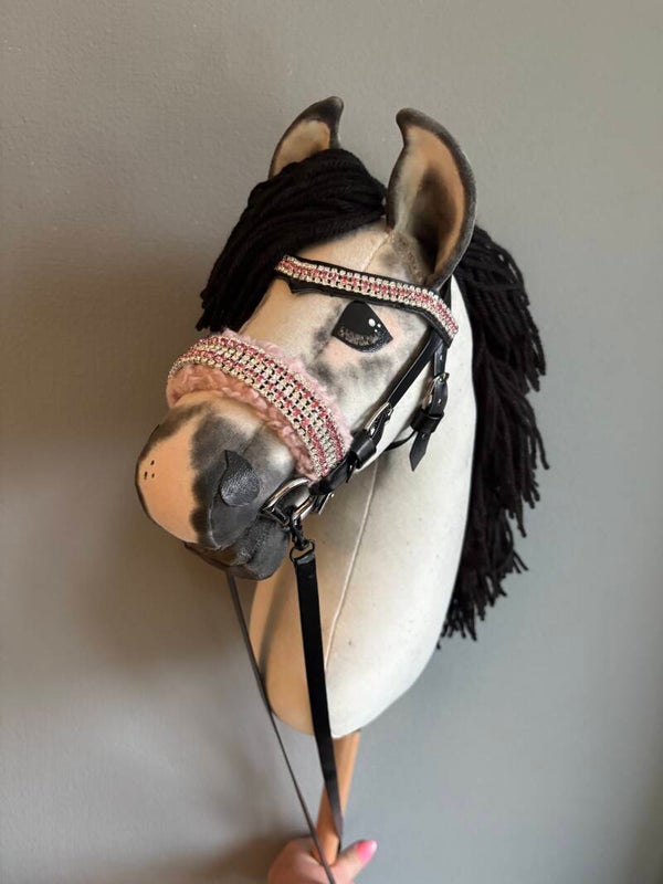 Hoofdstel “roze bling” (geschikt voor maat L)