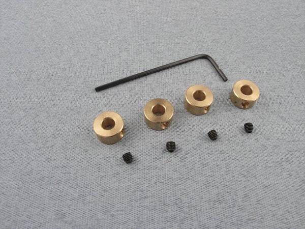 Radio Active Brass Collets 4PK