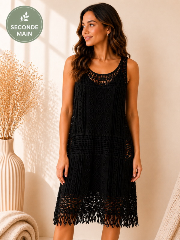 Robe crochet noire Lauren Ralph Lauren Taille-M