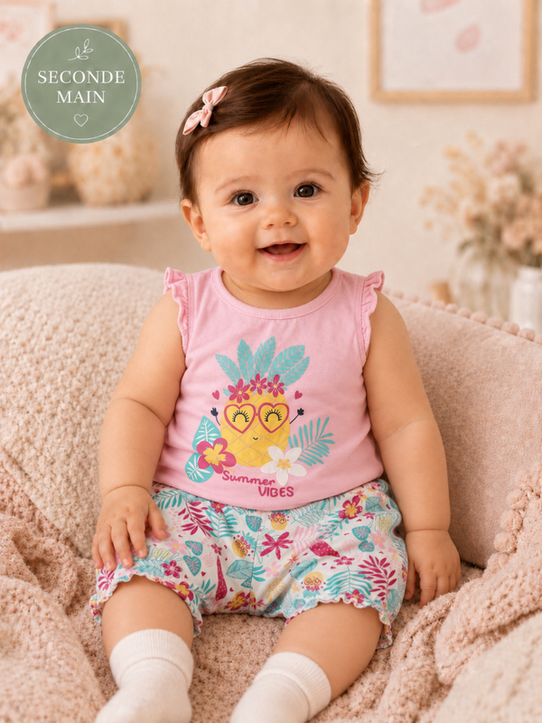 Ensemble bébé fille  Taille - 6 mois