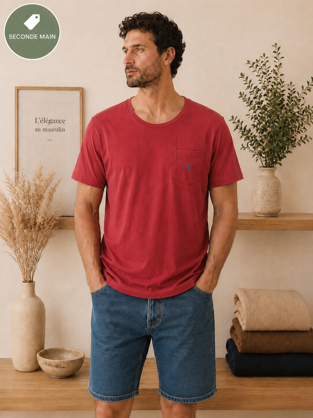 T-shirt Ralph Lauren rouge  Taille - M