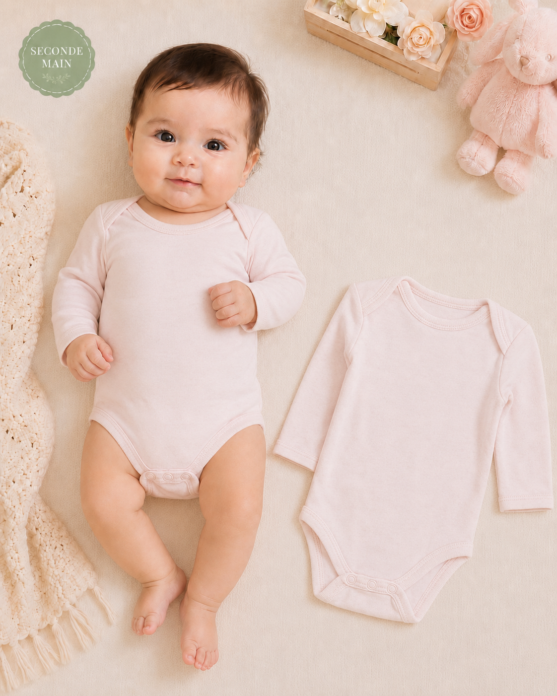 Lot de 2 bodys bébé fille Inextenso Taille - 1 mois