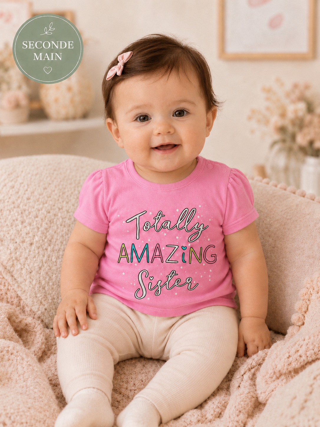 T-shirt rose bébé fille Primark Taille 3-6 mois
