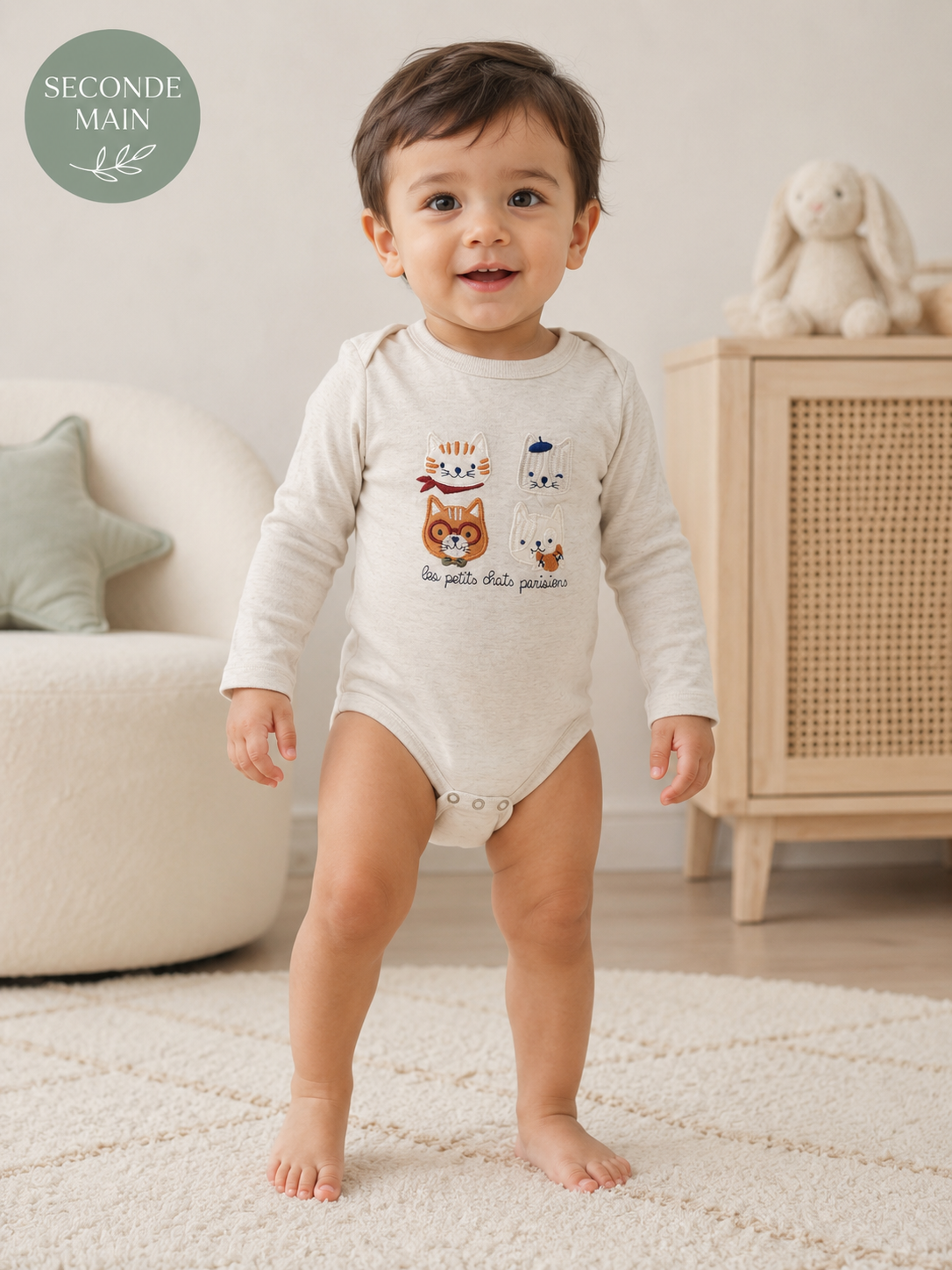 Body bébé Sergent Major gris Taille - 18 mois