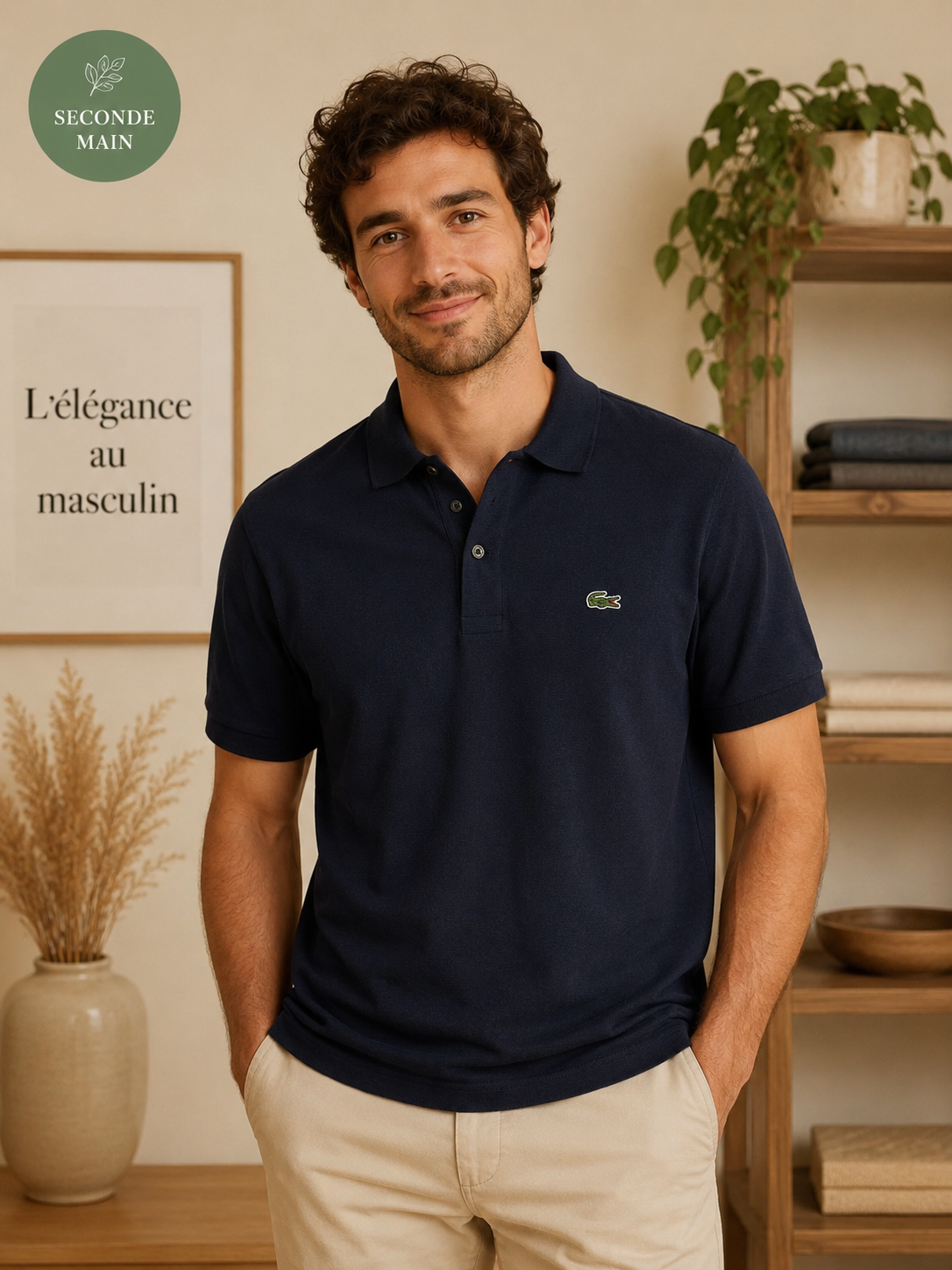 Polo Lacoste Slim Fit Bleu marine Taille -  XL