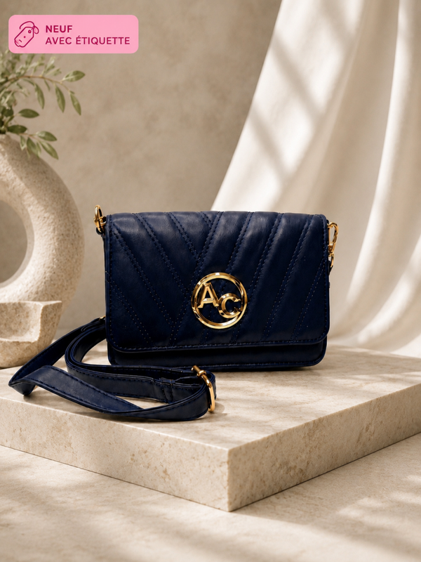 Sac bandoulière American College bleu marine