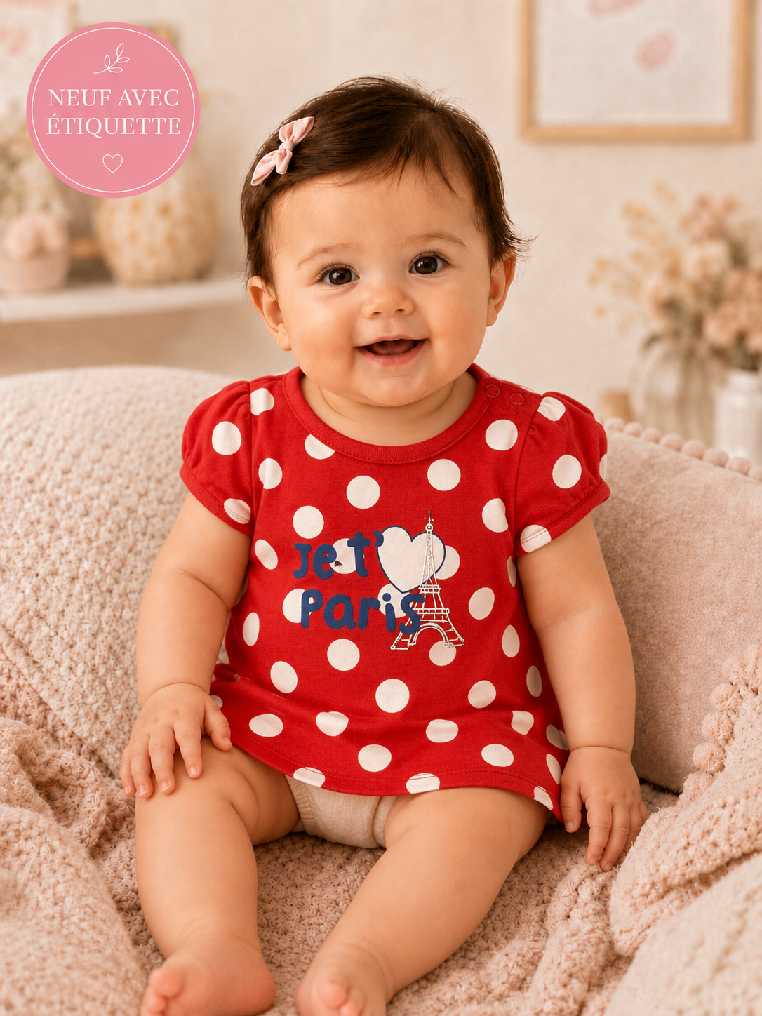 Haut bébé fille Barbouillage Taille - 6 mois