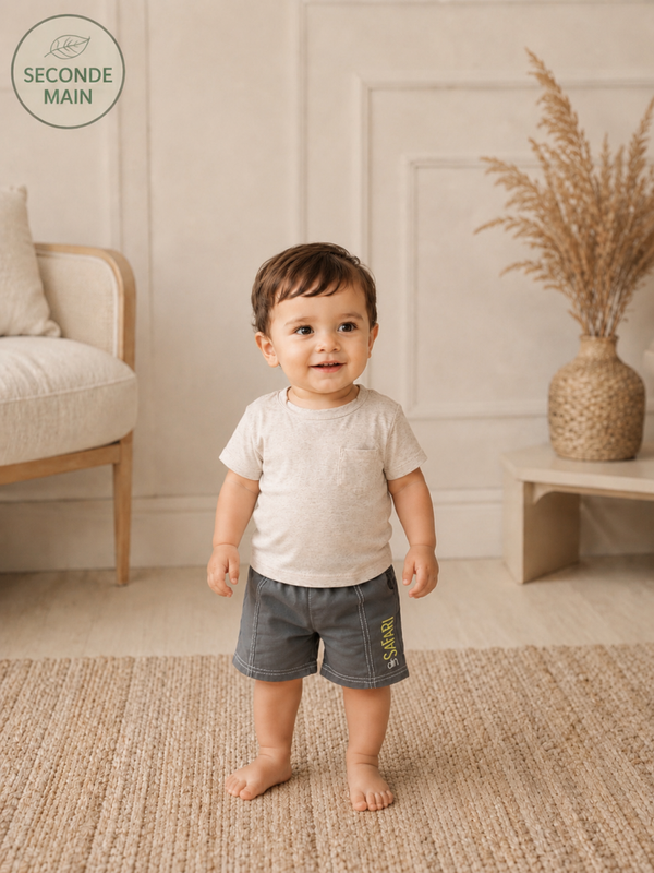 Short gris Safari bébé garçon Taille – 6 mois