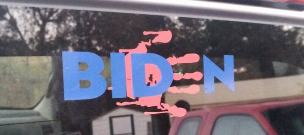 Biden with Bloody Hand Print