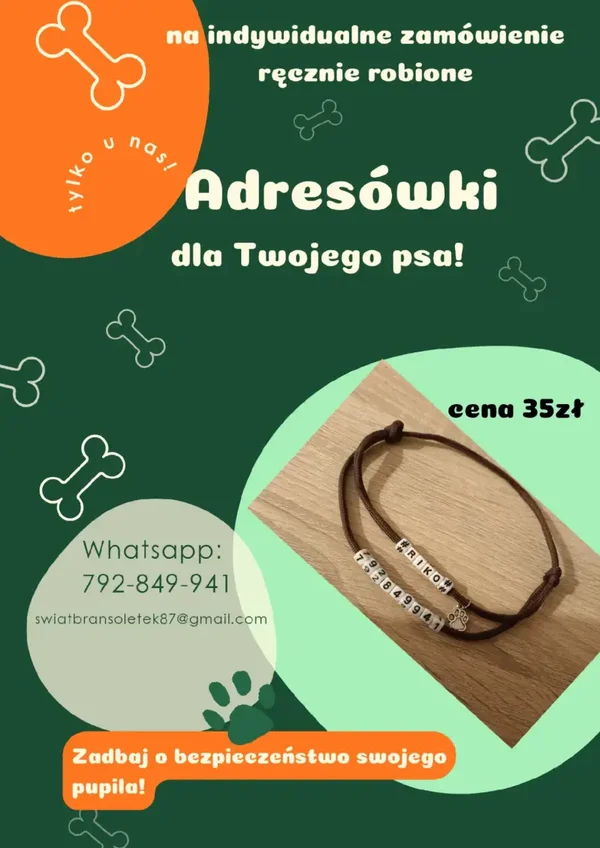 Adresówka dla zwierząt na zamówienie !