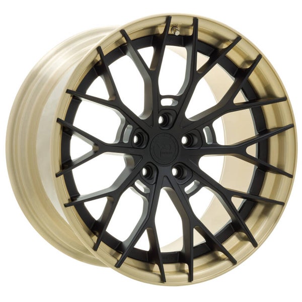 Yido Performance | YP 8.2 | FORGED CUSTOM | Matte Black/ Brushed Gold Lip