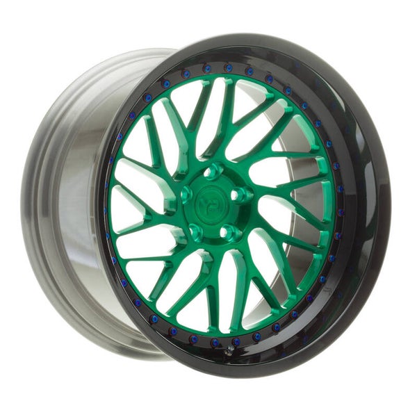 Yido Performance | YP CS 1.2 | FORGED CUSTOM | Brushed Hulk Green/ Brushed Black Lip