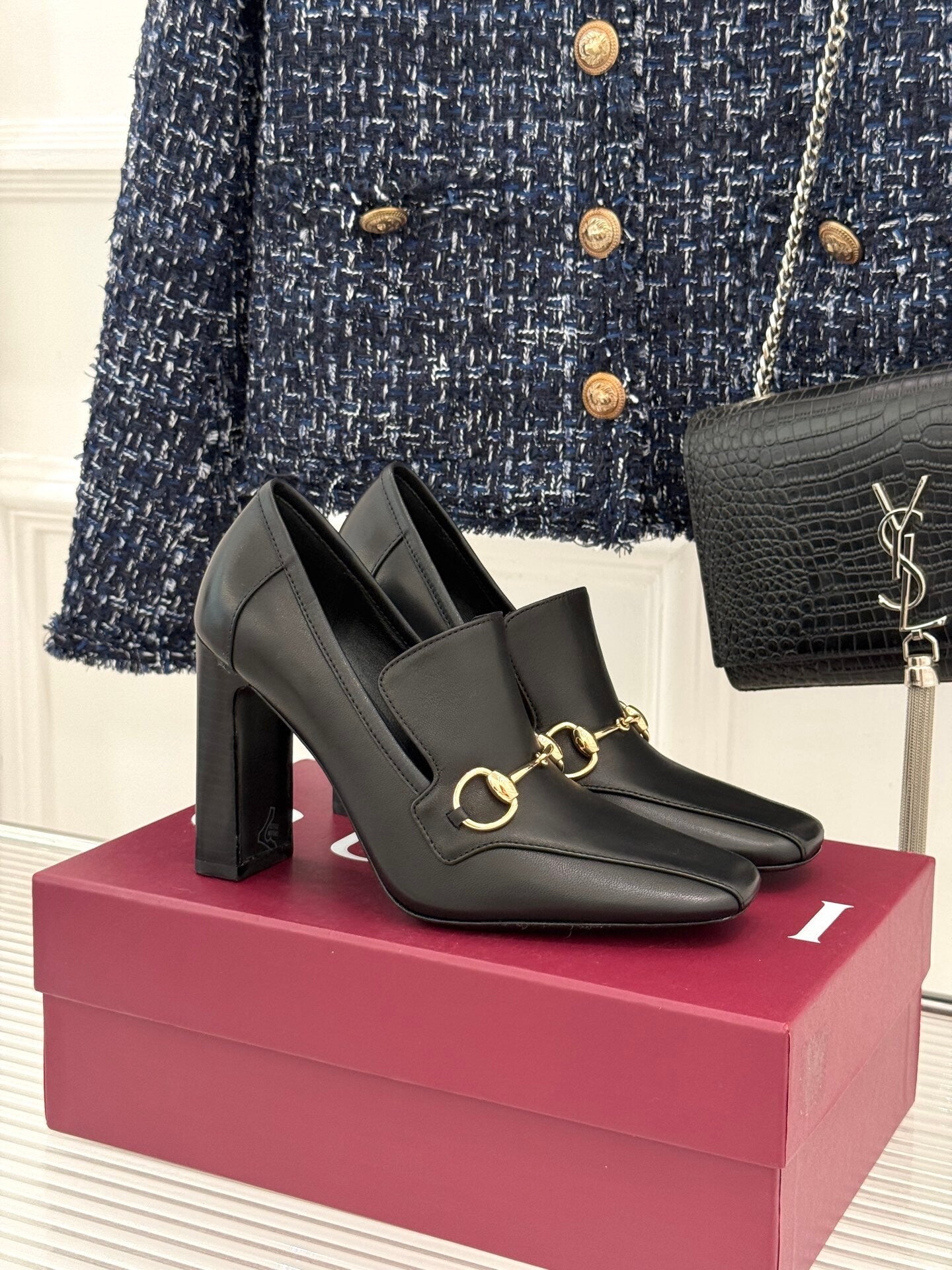 Gucci Horsebit Women's Block-Heel Pumps