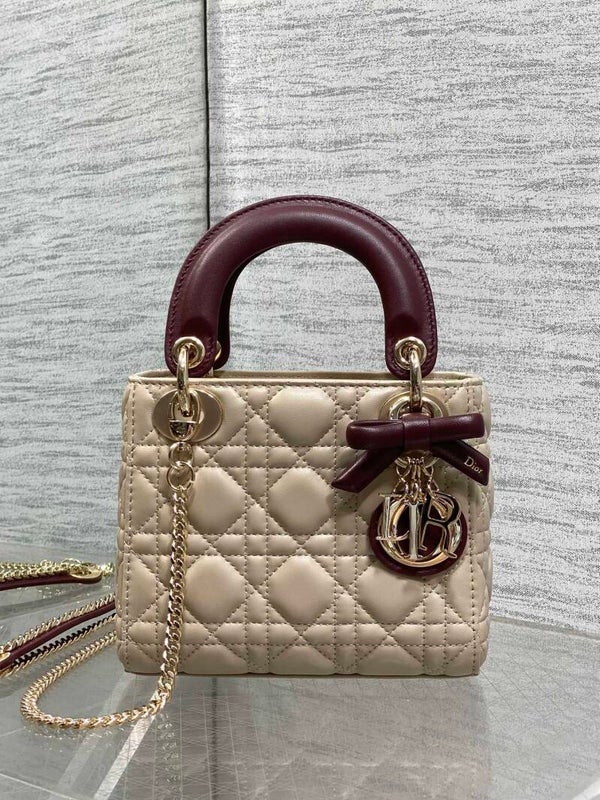 Lady Dior three-compartment mini bag