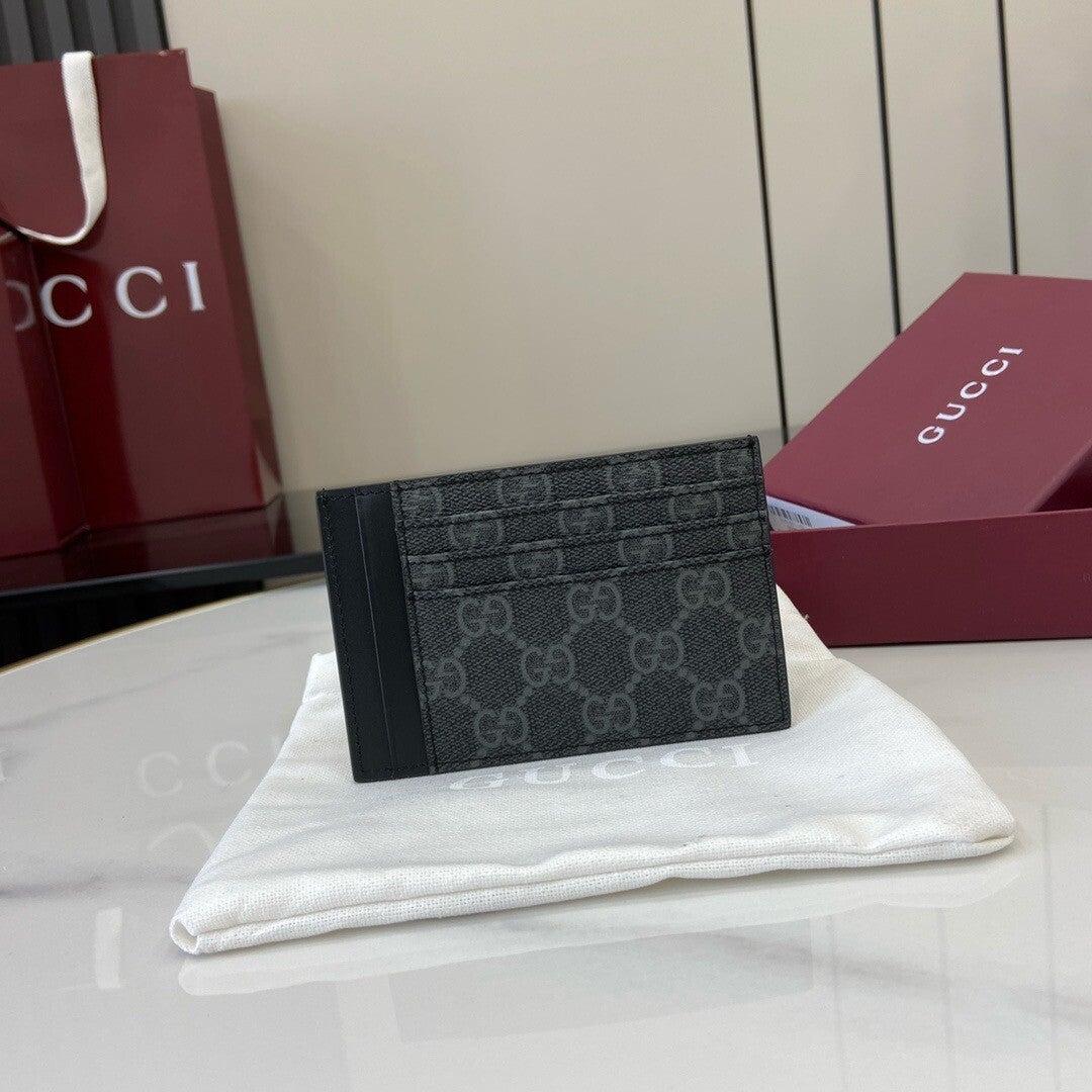 Gucci GG Black Leather Wallet Cardholder