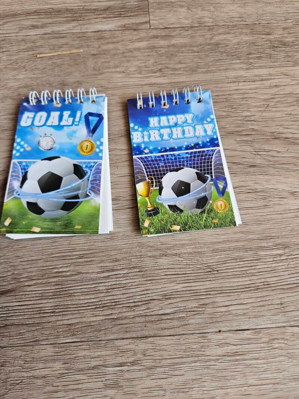 Kleine voetbal notitie blokken