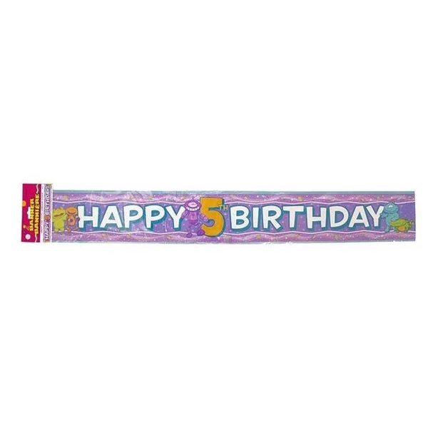 Happy 5 birthday banner