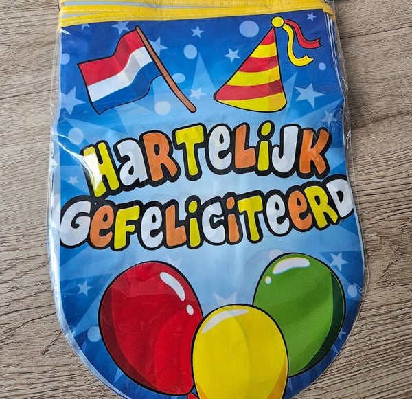 Hartelijk gefeliciteerd vlaggenlijn 8m