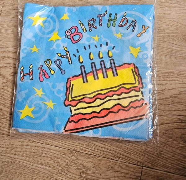 Happy birthday servetten