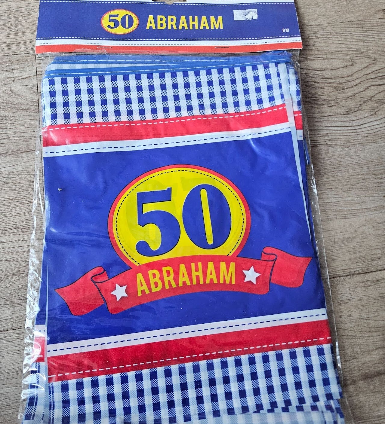 50 jaar vlaggen banner Abraham