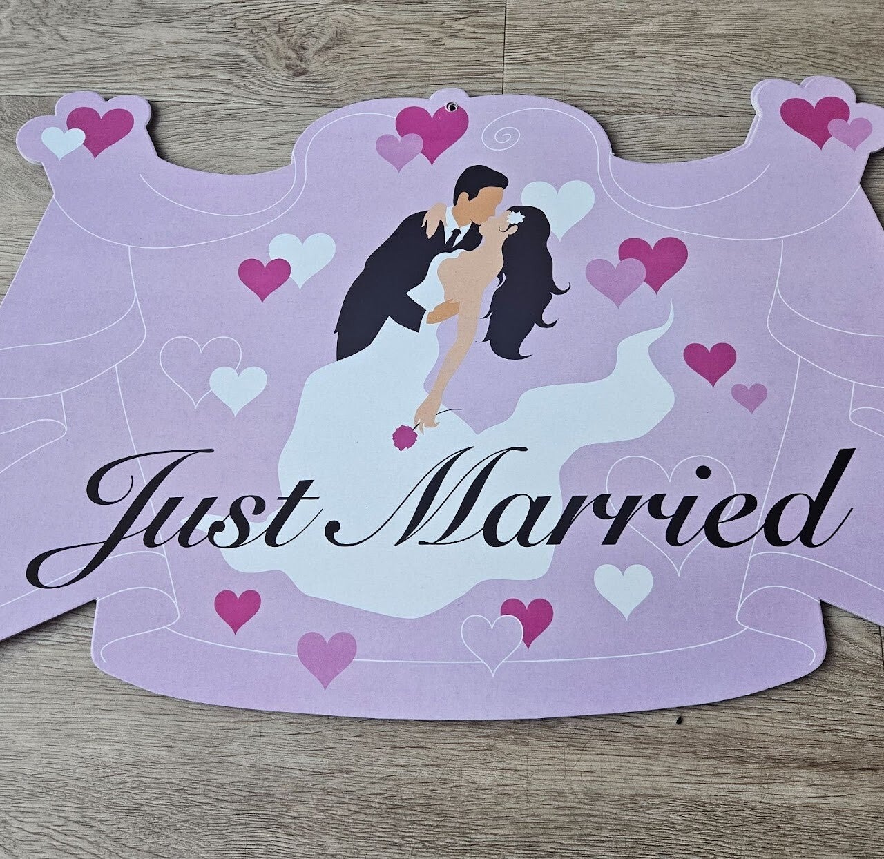 Just married decoratiebord