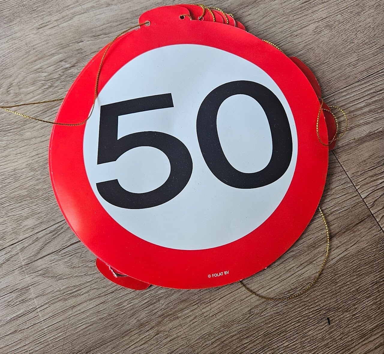 50 jaar verkeersbord slinger