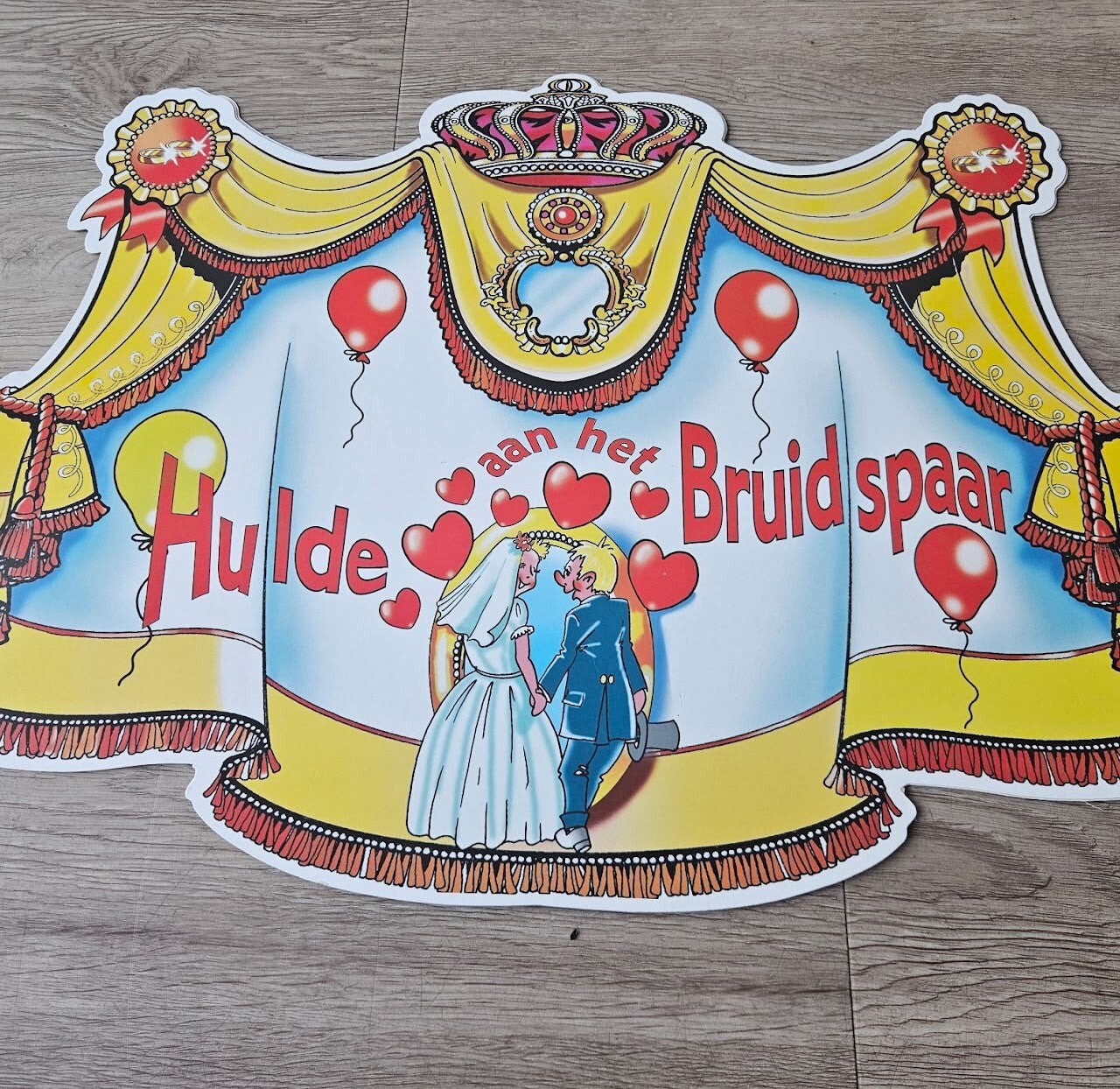 Hulde aan het bruidspaar wand decoratie