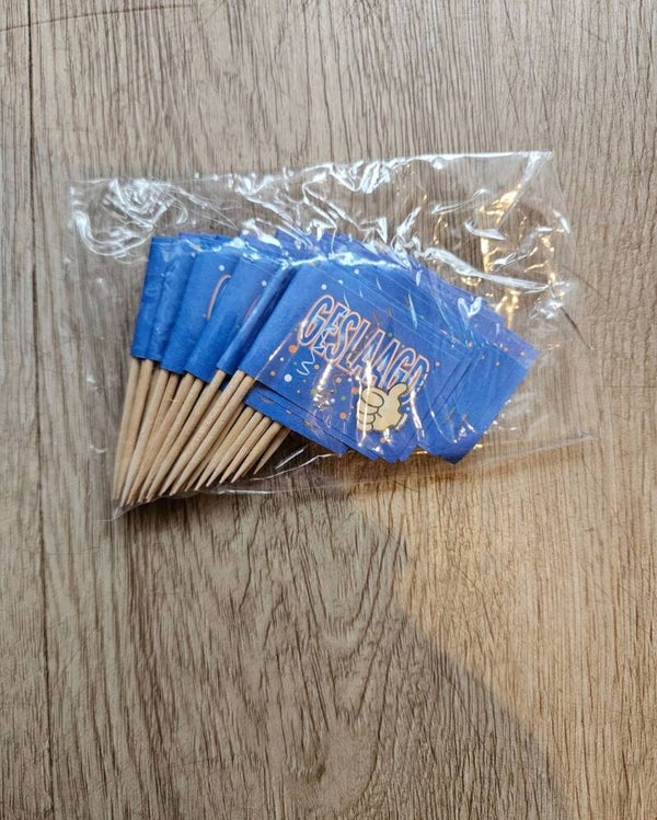 Geslaagd prikvlaggetjes